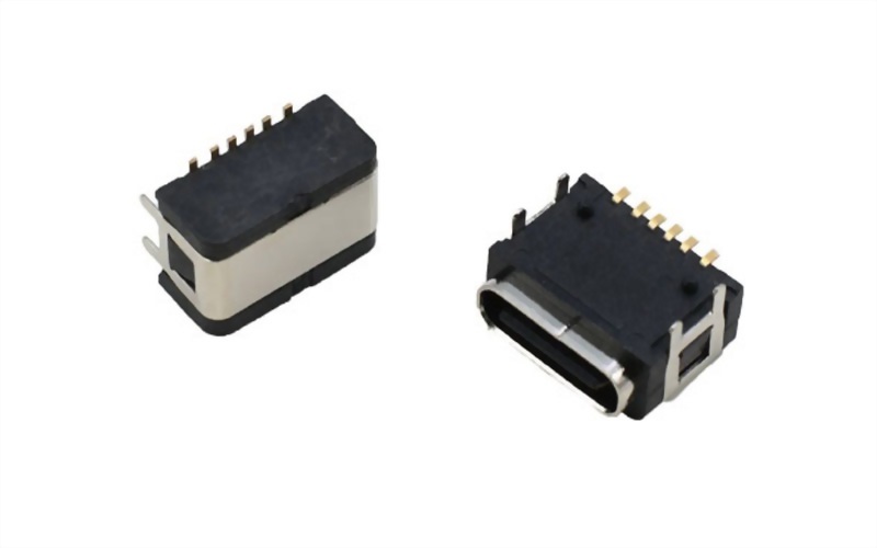 防水USB連接器 TYPE C 6 PIN SMT