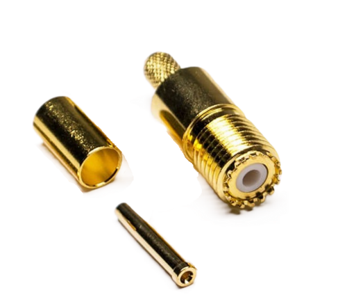 MINI UHF Connector Jack, RF Connector Crimp Cable Plug for RG58