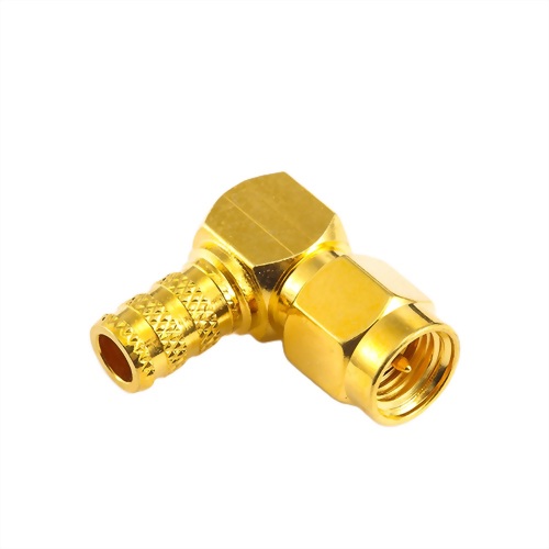 SMA Crimp Connector for RG58 / RG142 / SYV50-3, Right-Angle Plug