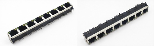 1x8 Ports RJ45插座帶LED燈