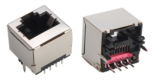 DIP RJ48/RJ50插座10P10C 屏蔽 180度