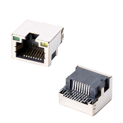 RJ45連接器帶LED沉板SMT式
