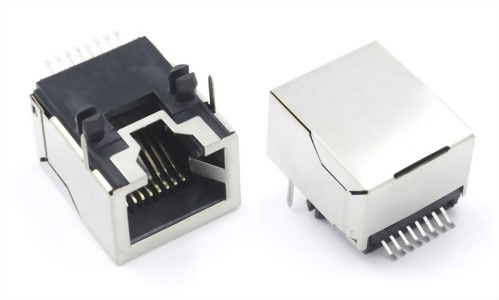 SMT RJ45 插座 屏蔽 90度