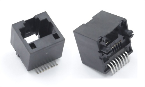 SMT RJ45 插座 非屏蔽 180度