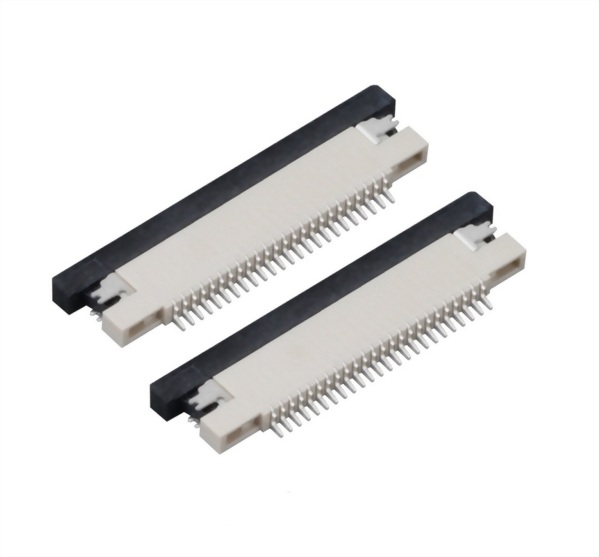FFC/FPC連接器0.5mm ZIF SMD R/A 下接觸 抽屜式 高度1.2mm