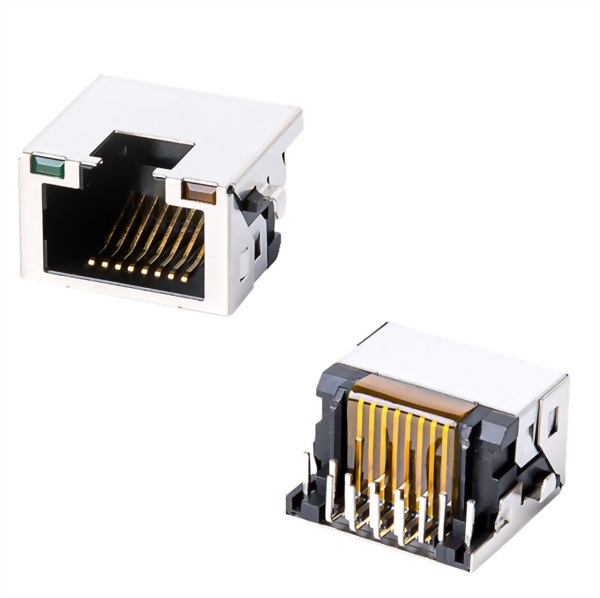 RJ45 Connector with LEDs DIP Type