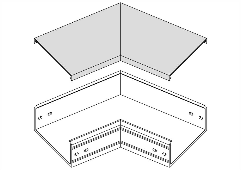 水平45度日光燈線槽蓋板