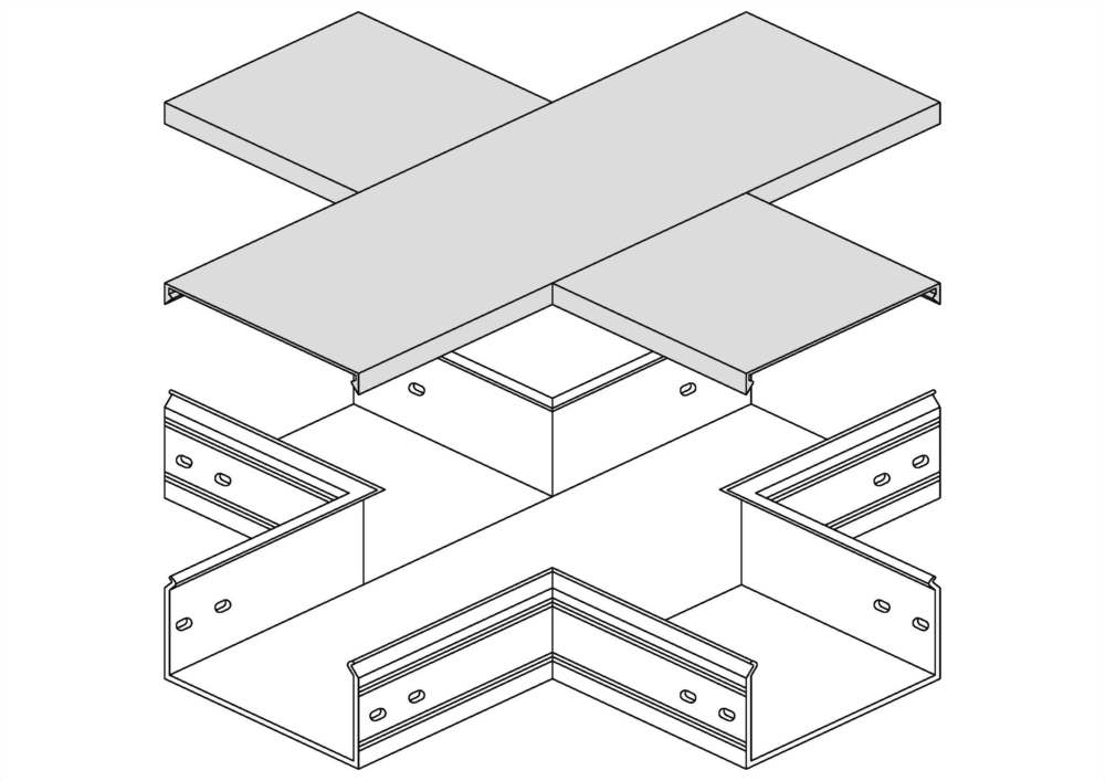 水平X型日光燈線槽蓋板