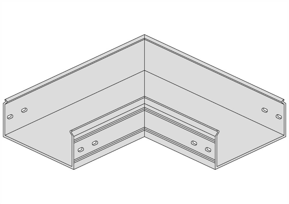水平90度日光燈線槽