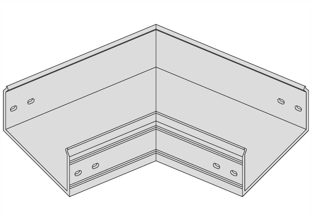 水平45度日光燈線槽