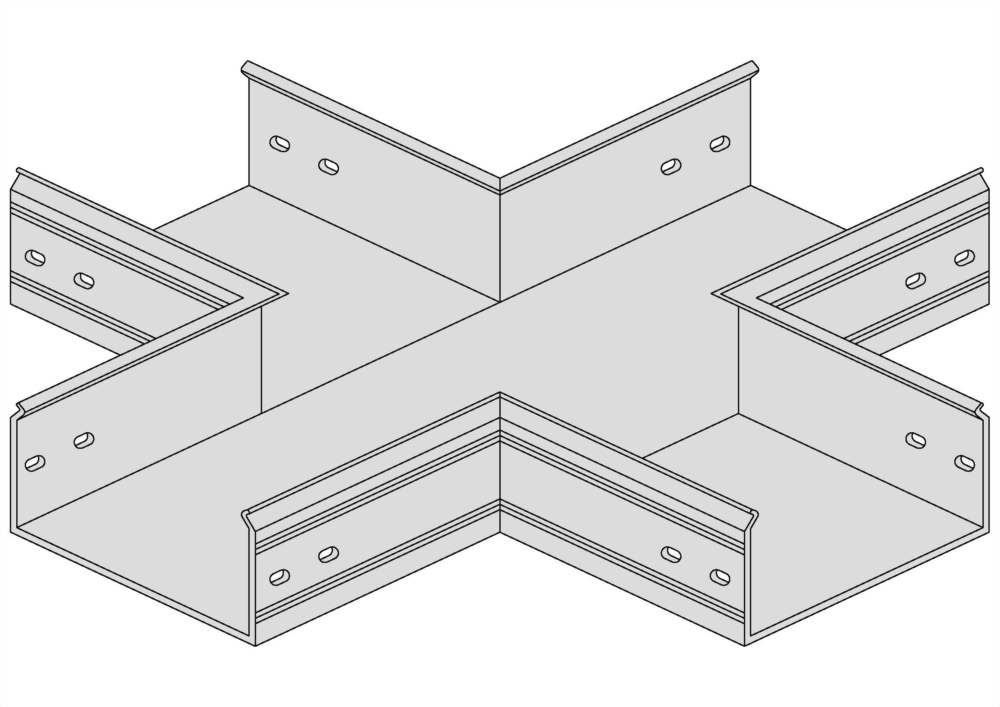 水平X型日光燈線槽