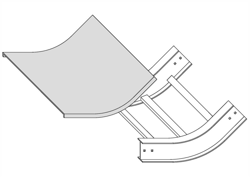 垂直上升45°彎接頭蓋板