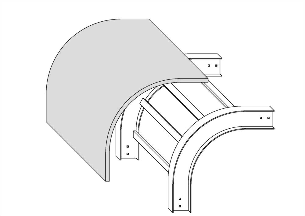 垂直下降90°彎接頭蓋板