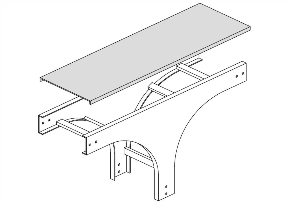 垂直T型彎接頭蓋板