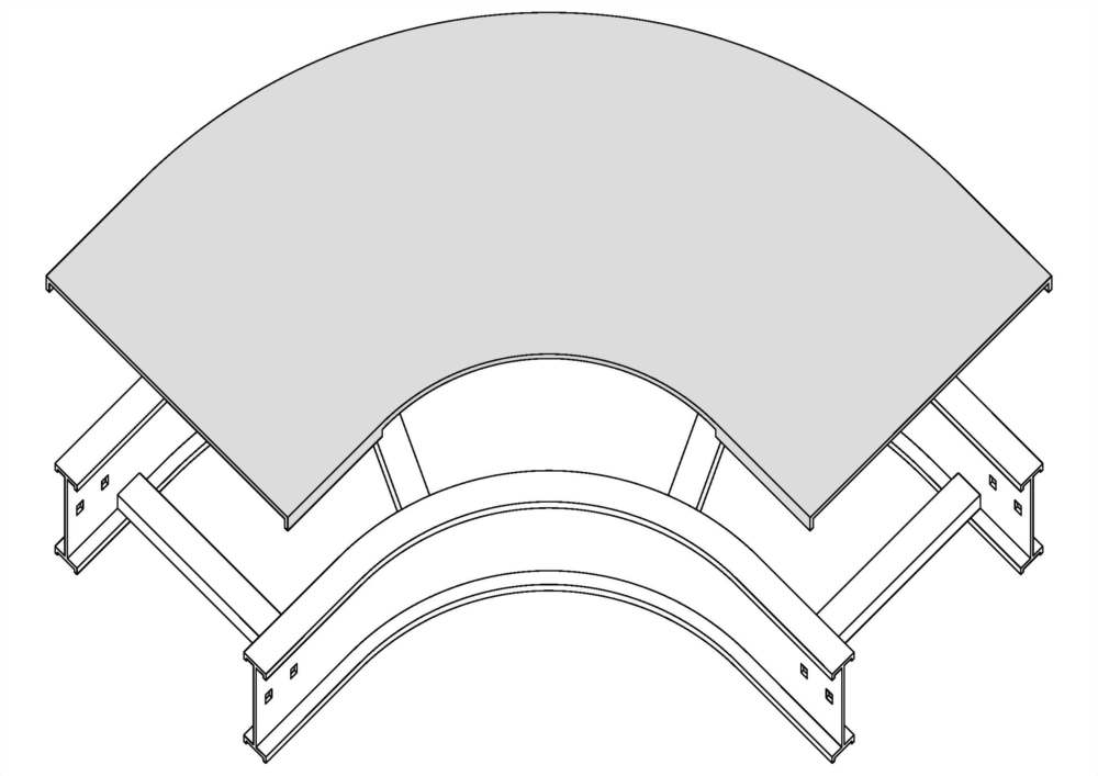 水平90度彎接頭蓋板