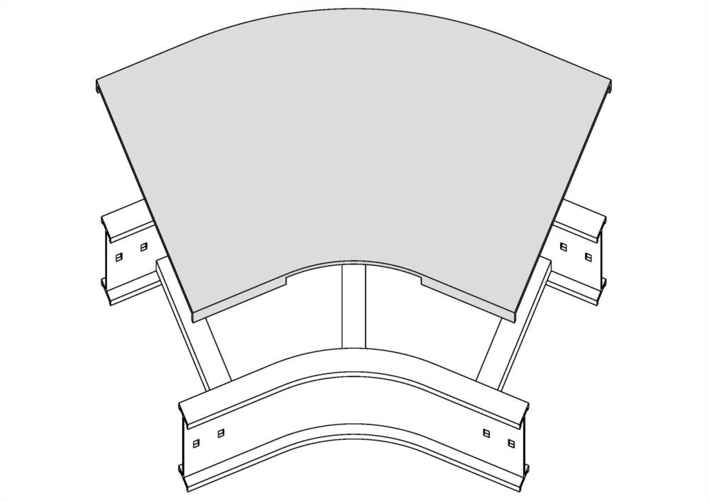 水平45度彎接頭蓋板