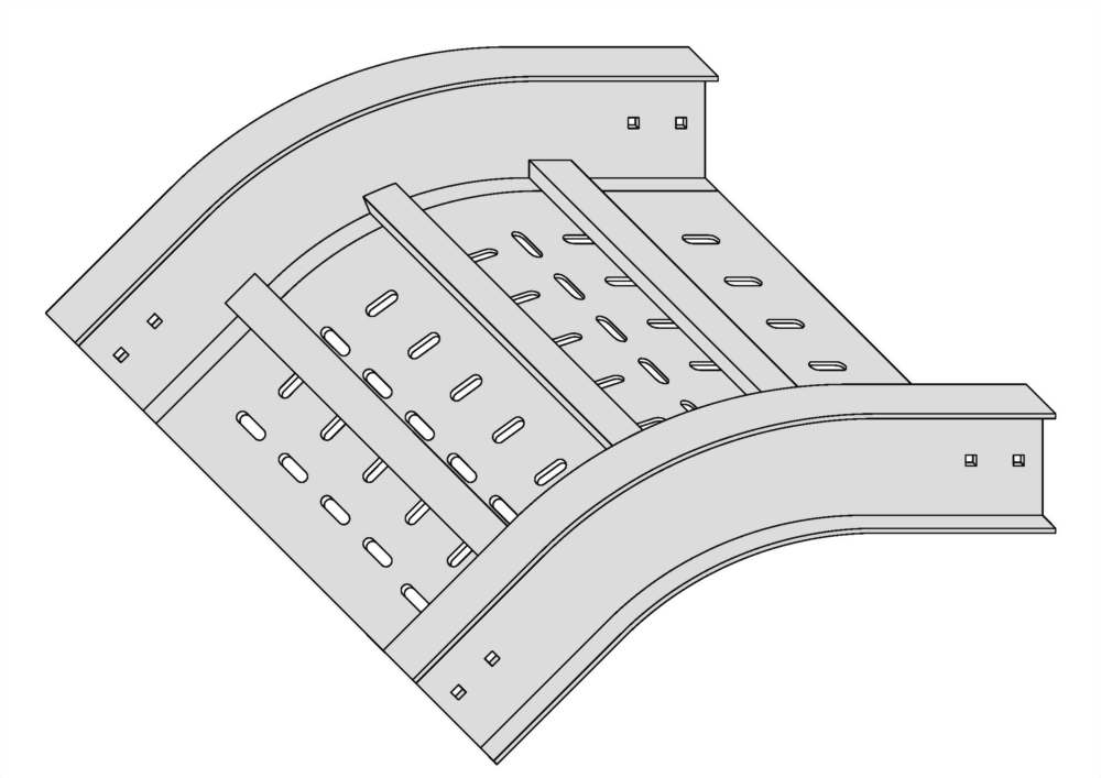 垂直下降45度彎接頭+通風底板