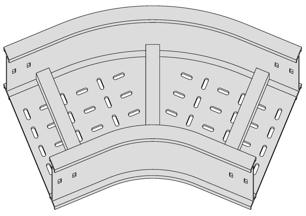 水平45度彎接頭+通風底板
