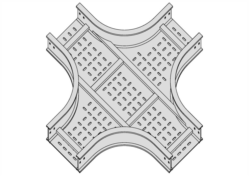 水平X型彎接頭+通風底板