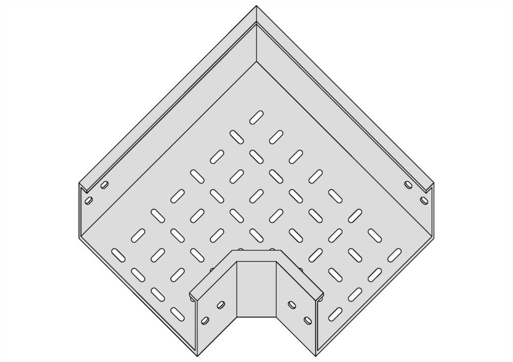 通風型水平90度彎接頭