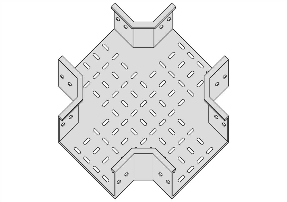 通風型水平X型彎接頭
