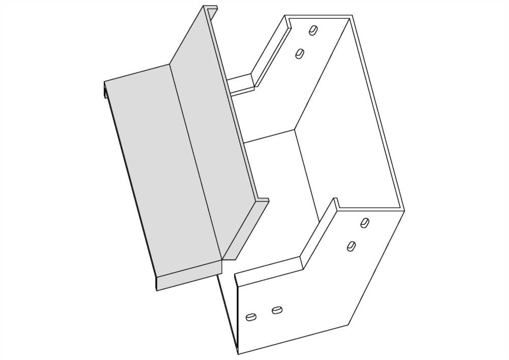 垂直上升45°彎接頭蓋板
