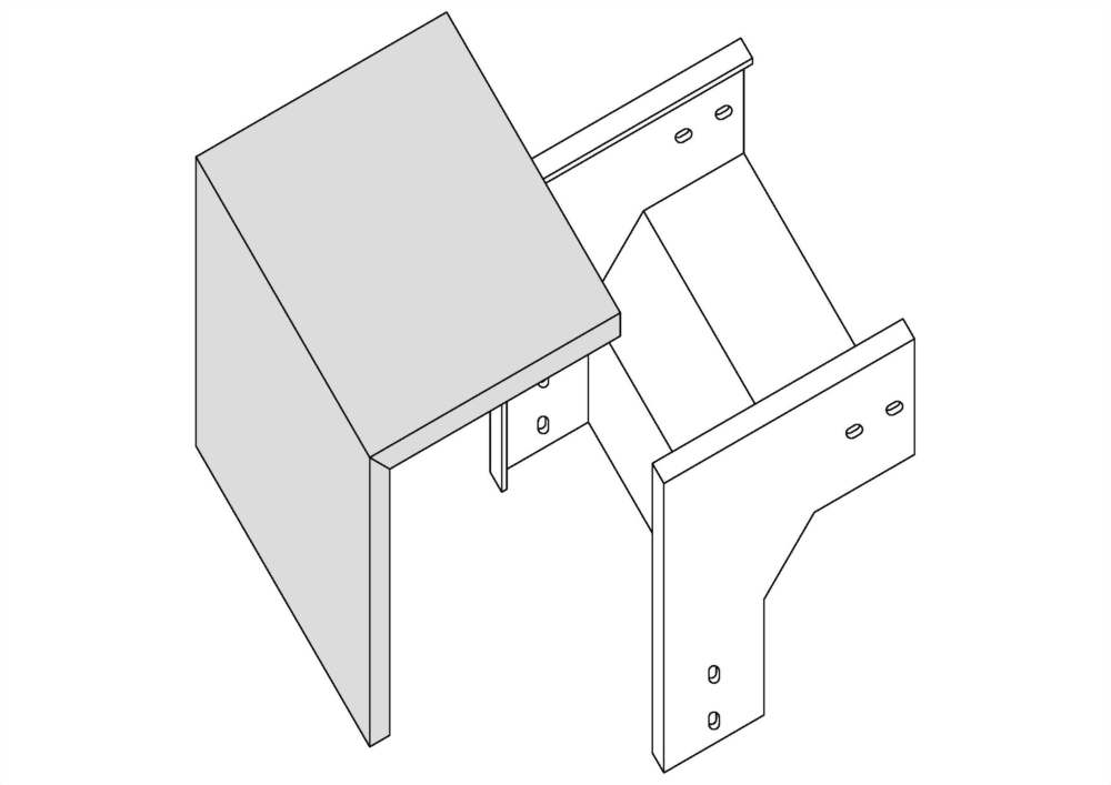 垂直下降90°彎接頭蓋板