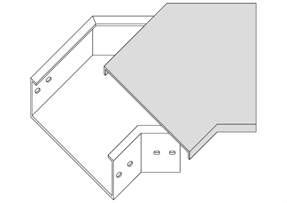 水平45度彎接頭蓋板