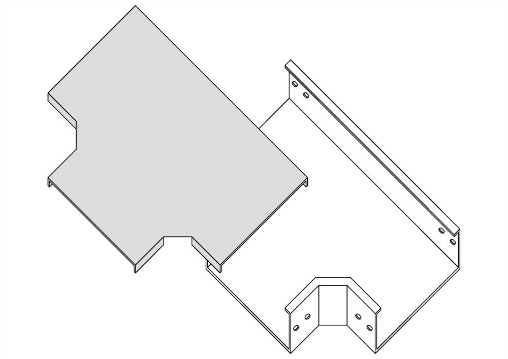 水平T型彎接頭蓋板