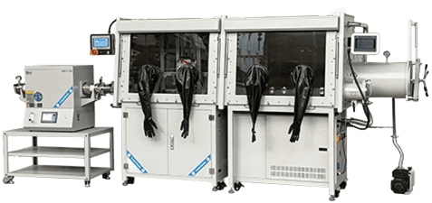 Glove box+tubular furnace