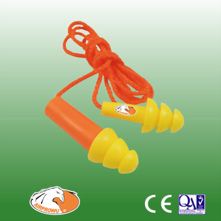 Christmas tree style corded ear plugs
