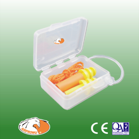 Christmas tree style corded ear plugs with case
