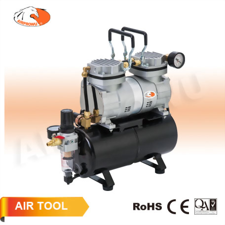 Oil Free Double Cylinders Mini Air Compressor w/ Tank