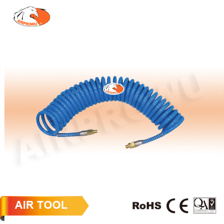 Pu Recoil Air Hose w/360º male Swivel Fitting