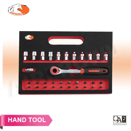 33PCS REVERSIBLE BIT & SOCKET RATCHET HANDLE SET