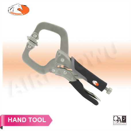 C-Clamp Locking Handle Grip Plier With Swivel Pads