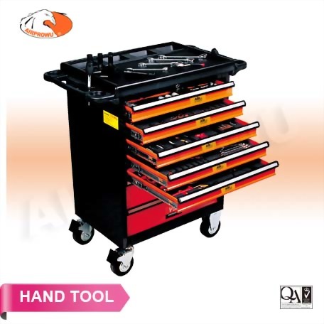 212PCS 7-DRAWER TOOL TROLLEY W/TOOLS; W/O PAPER