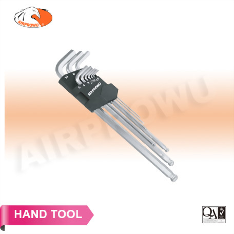 Extra Long Ball Point Hex Key Wrench Set (9 PCS)