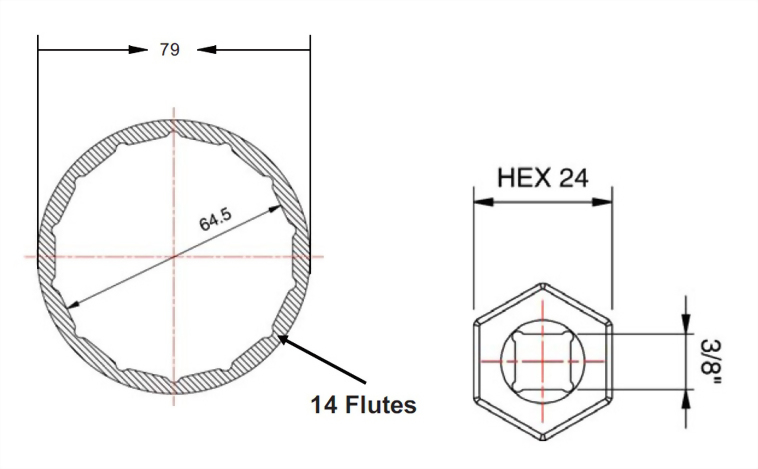 Oil Filter Wrench for Toyota 4 Cyl