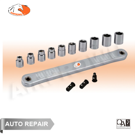 Extension Ratchet Drive and Low Profile Socket Set