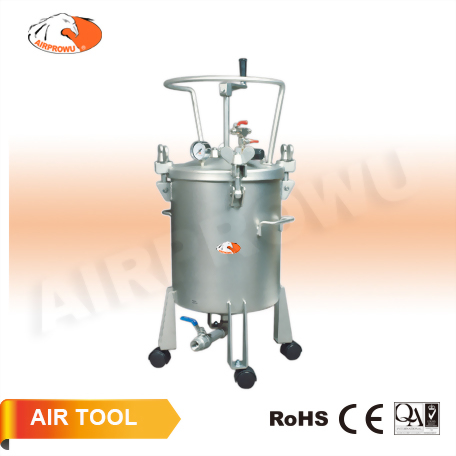 20 Liter Stainless Steel Pressure Pots, Manual Agitator, Bottom Outlet