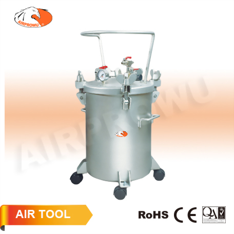 50 Liter (12-1/2 Gallon) Stainless Steel Pressure Tank Top Fluid Outlet No Agitator