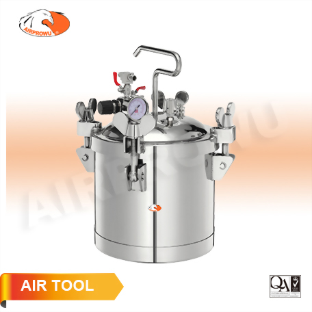 2-1/2 Gallon (10 Liter) Stainless Steel Pressure Tank Top Fluid Outlet No Agitator