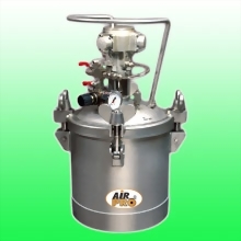 10 Liter Stainless Steel Pressure Pots, Top Fluid Outlet w/ Air Agitator