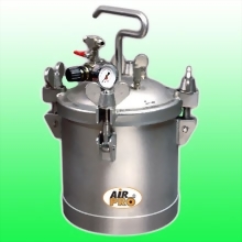 10 Liter Stainless Steel Pressure Pots, Top Fluid Outlet
