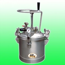 10 Liter Stainless Steel Pressure Pots, Top Fluid Outlet w/ Manual Agitator