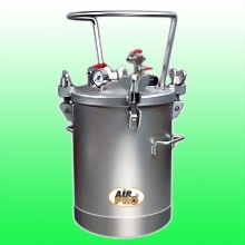 20 Liter Stainless Steel Pressure Pots, Top Fluid Outlet