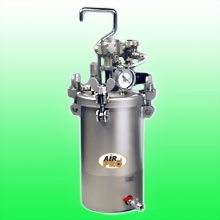4 Liter Stainless Steel Pressure Pots, Bottom Fluid Outlet w/ Air Agitator