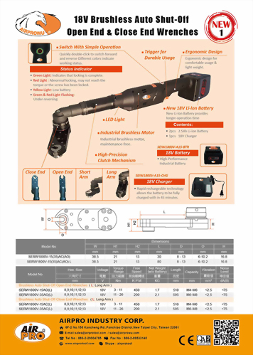 Cordless Open & Close Wrench