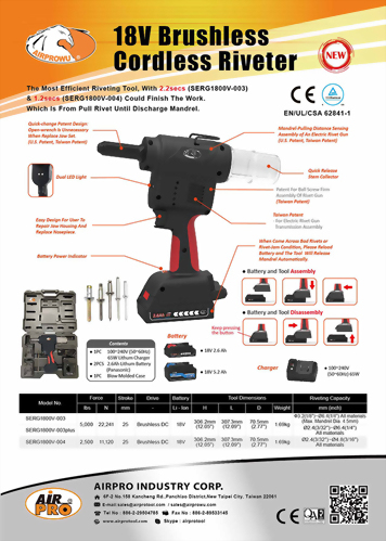 Brushless Cordless Riveter